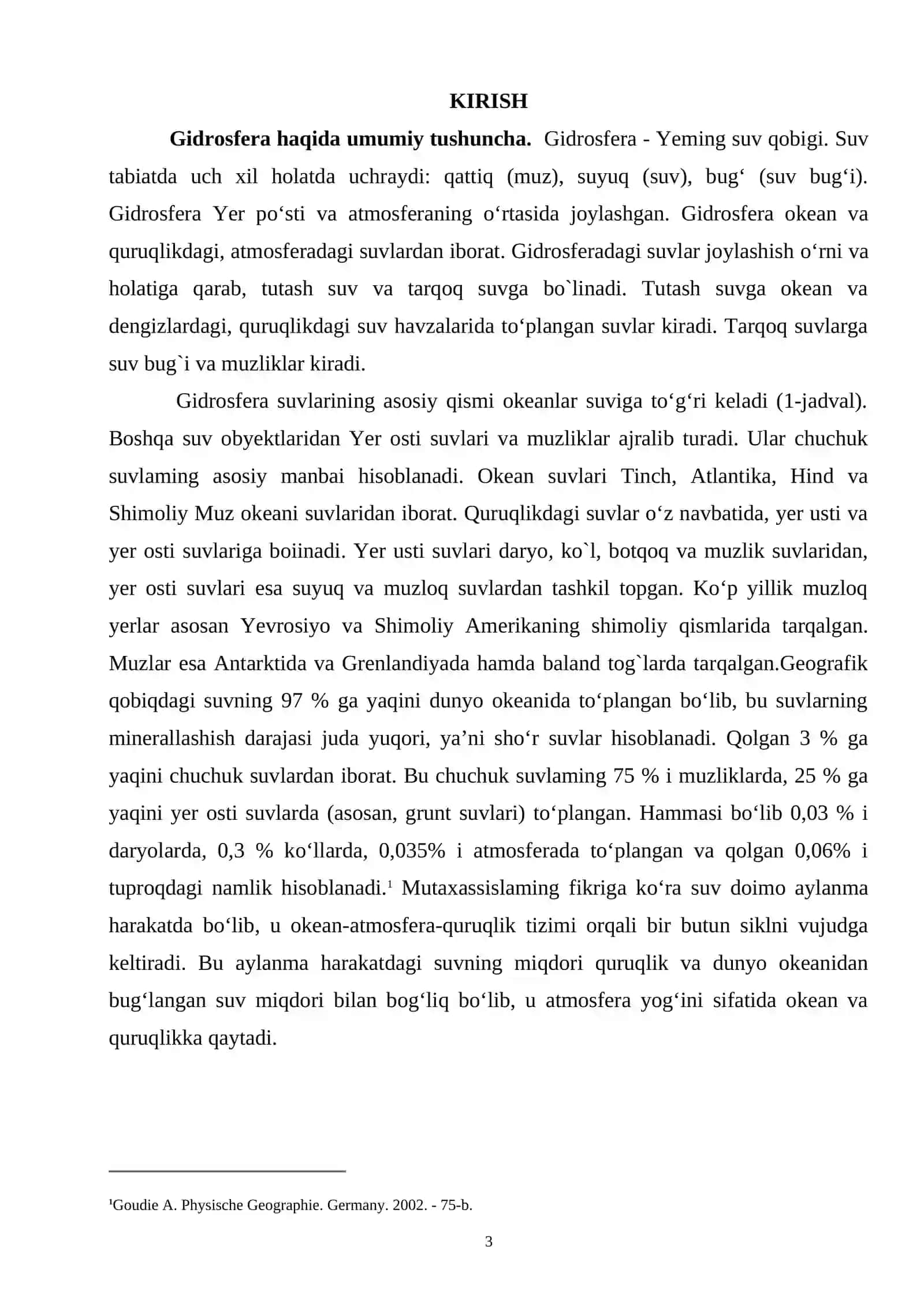 Gidrosfera kurs ishi 3