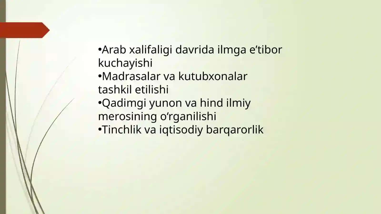 IX–XIIasrlardamamlakatimizhududidaro‘yberganmadaniyuyg‘onish. Buyukallomalarningjahonsivilizatsiyasigaqo‘shganhissasi 3