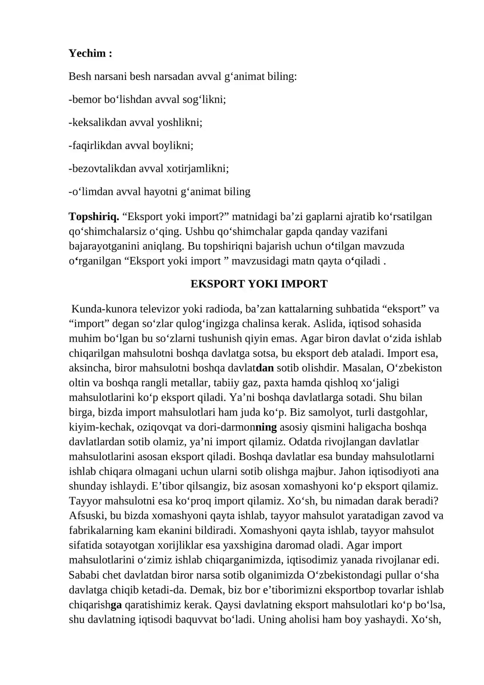 Export va Import 3