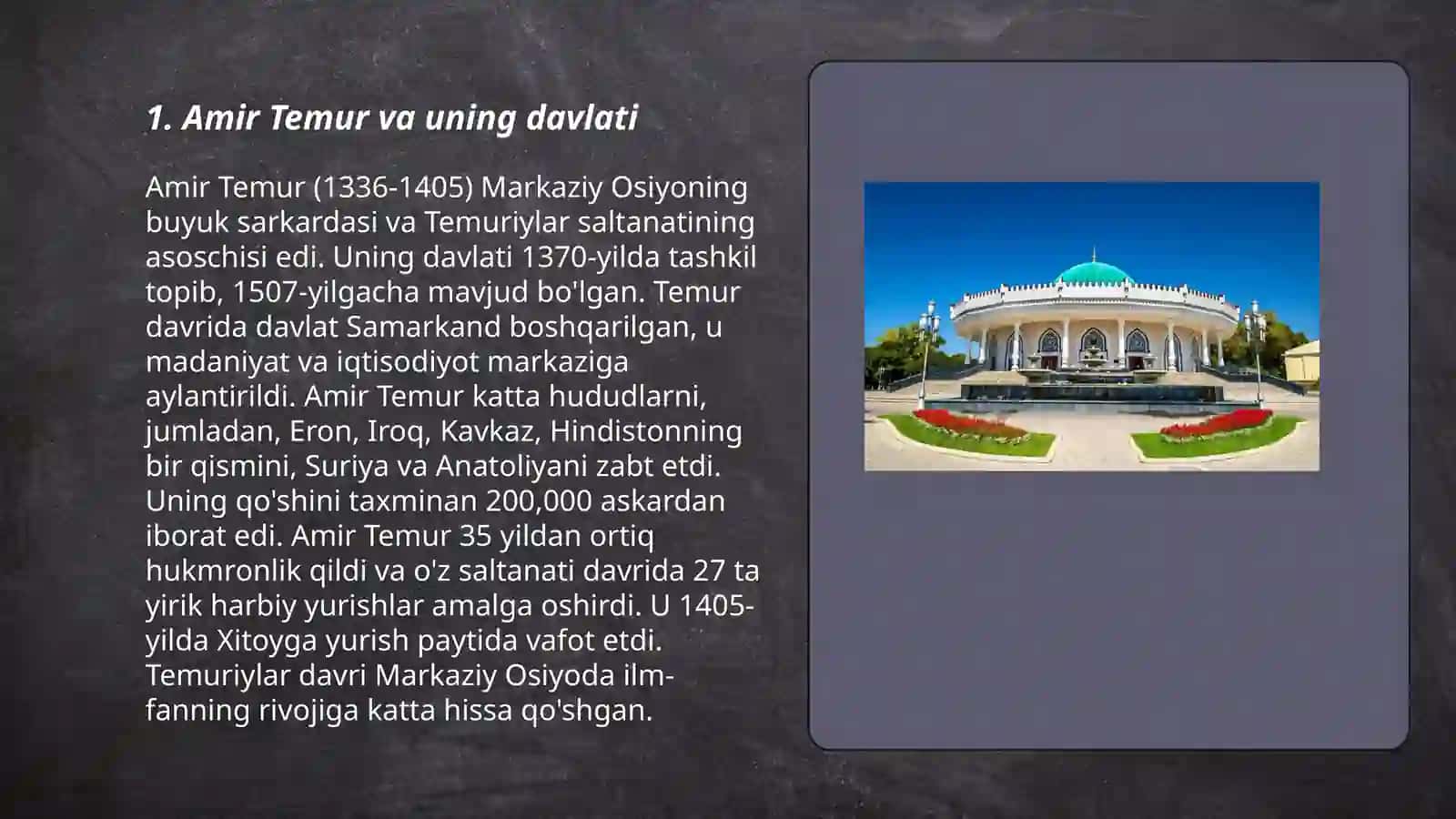 Temuriylar tarixi davlat muzeyi 3