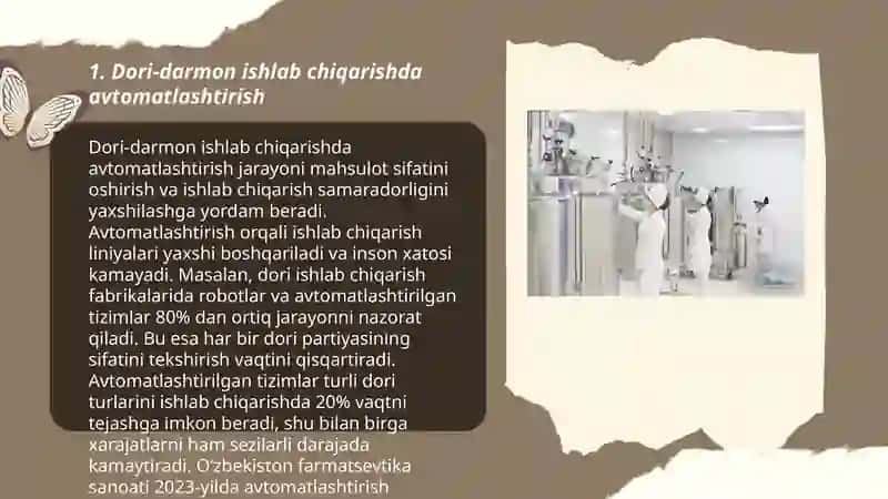 Farmatsevtika sanoatida jarayonlarni zamonaviylashtirish 3