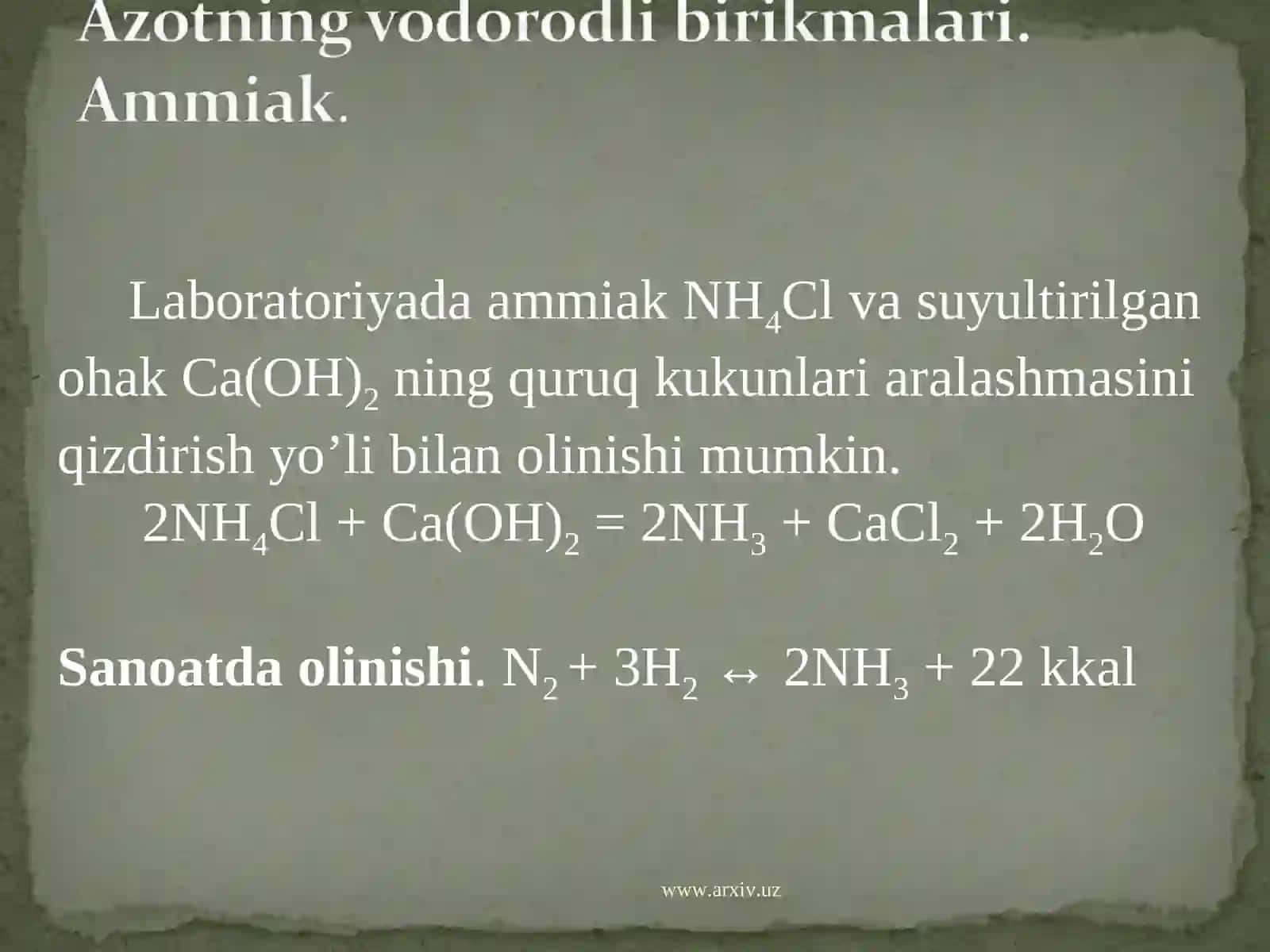 Azot va uning xossalari 3