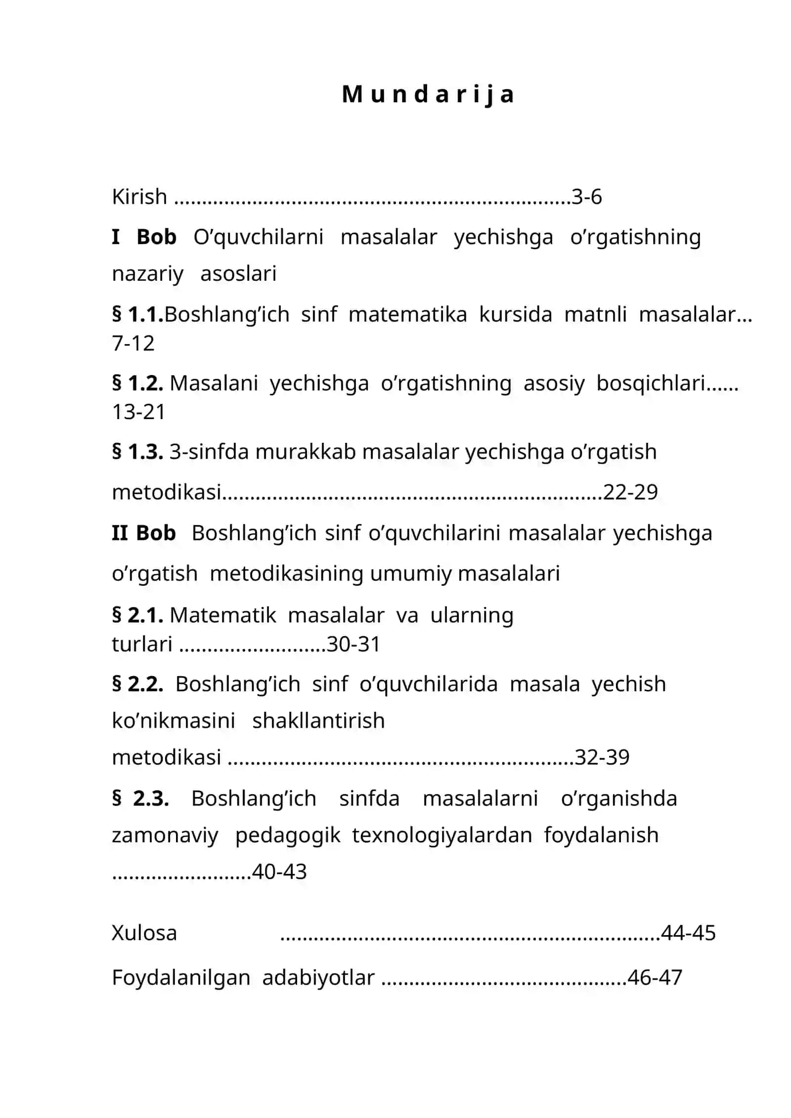 Boshlang`ich sinf o`quvchilarini masalalar echishga o`rgatish metodikasi 3