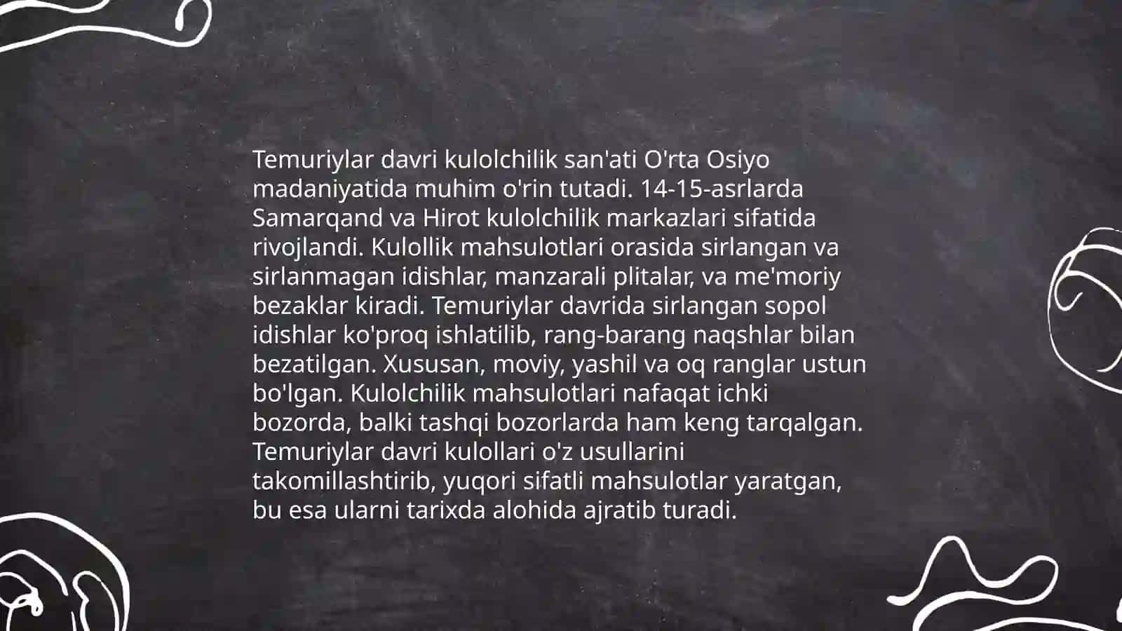 Temuriylar davri kulolchiligi 3