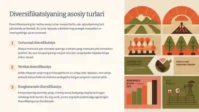 Iqtisodiyotni diversifikatsiyalashning nazariy jihatlari va omillari 3