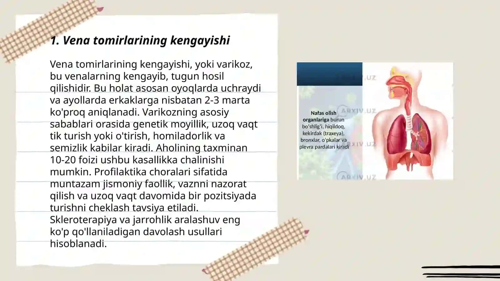 Vena va limfa tomirlari patologiyasi 3