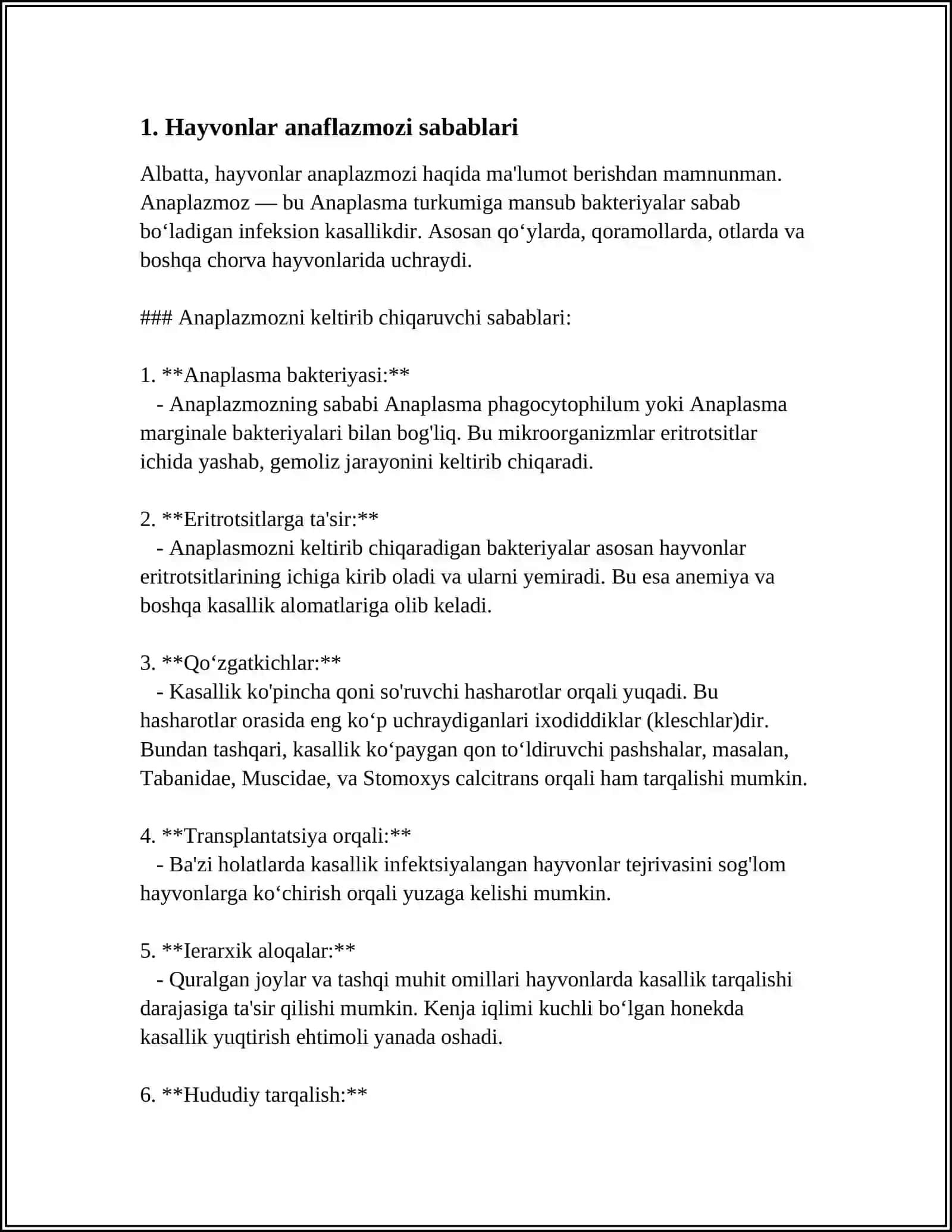 Hayvonlar Anaflazmozi 3