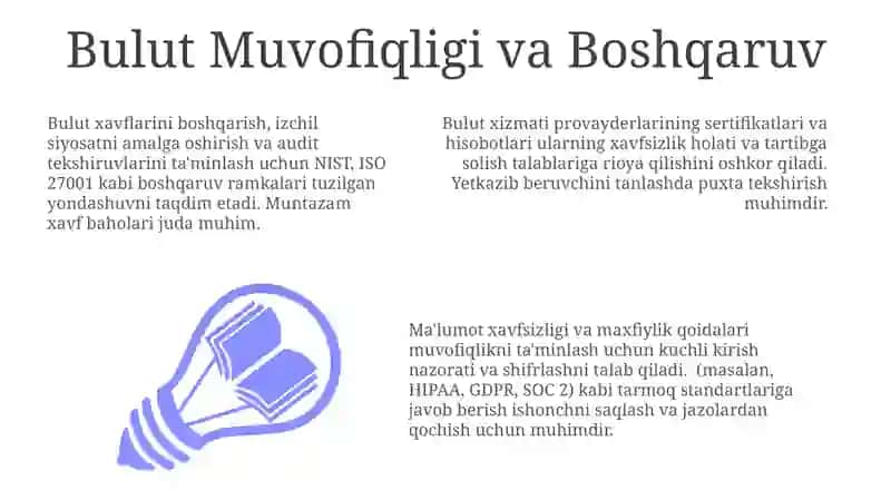 Bulut Muvofiqligi va Boshqaruv 3