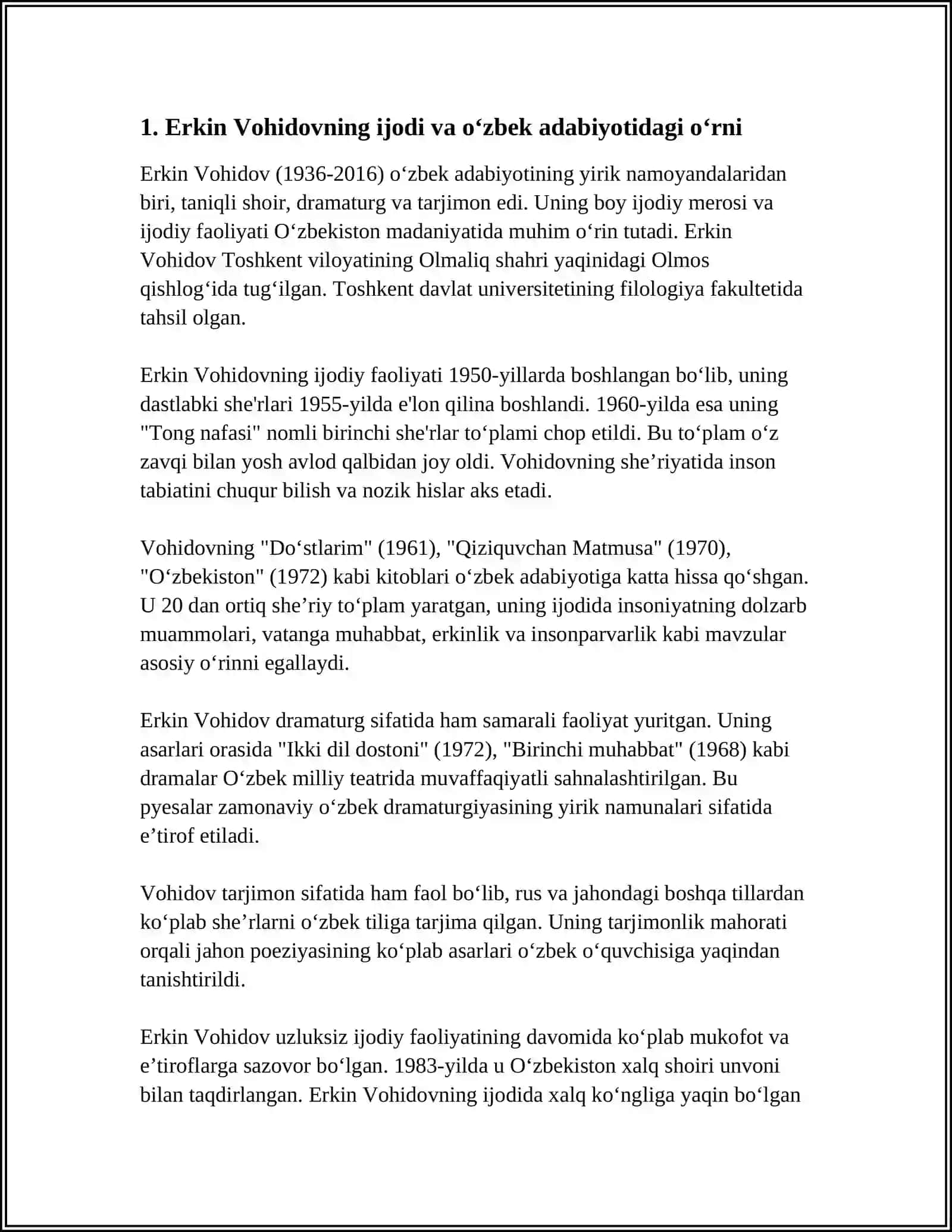 ERKIN VOHIDOV ʼʼOʻZBEGIMʼʼ SHEʼRINING BADIIY OBRAZI VA UNING TAHLILI 3