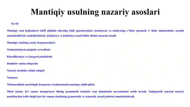 Nazariy tadqiqotning mantiqiy va tarixiy usullari 3