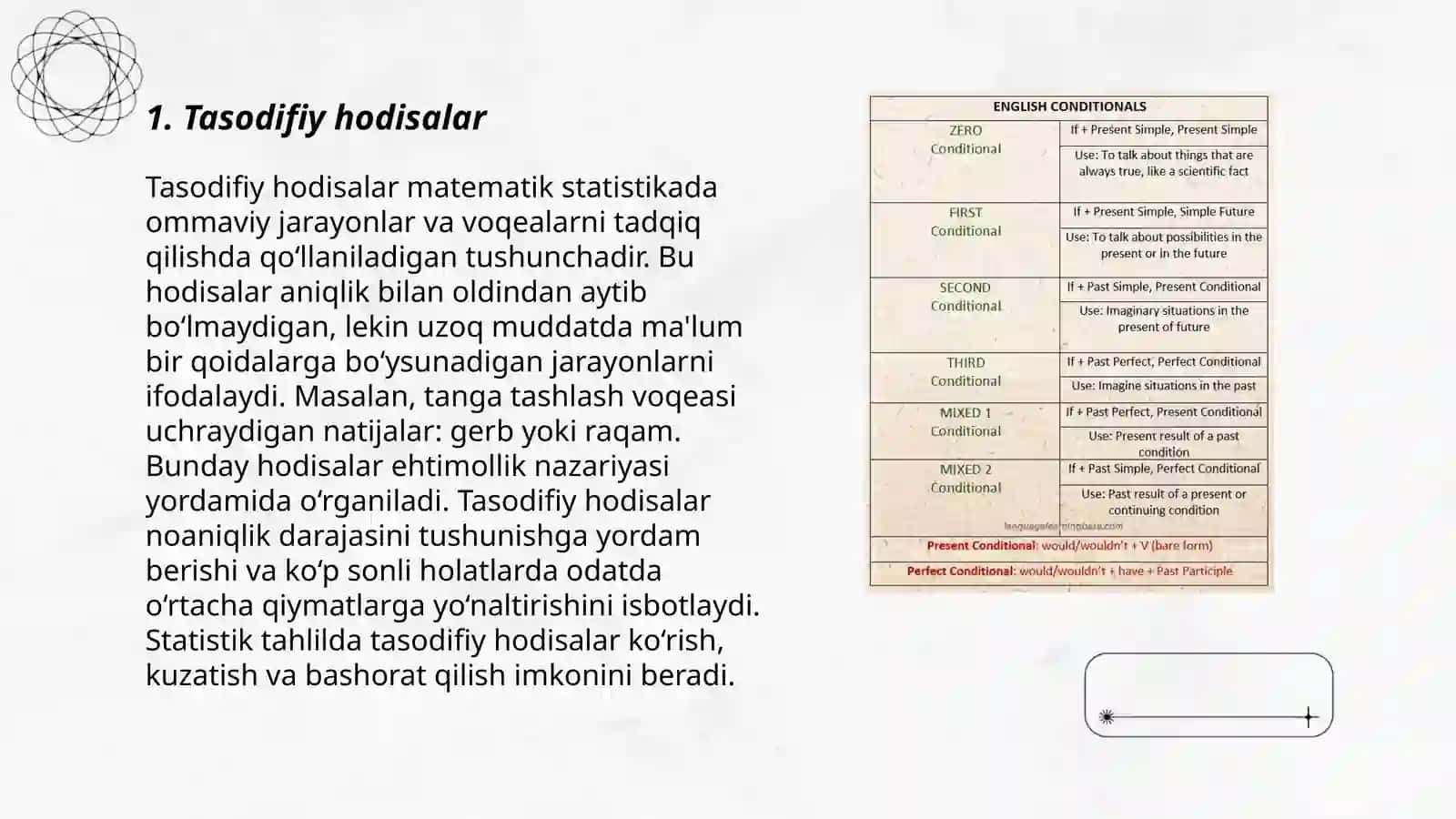 Shartli statistik funksiyalar 3