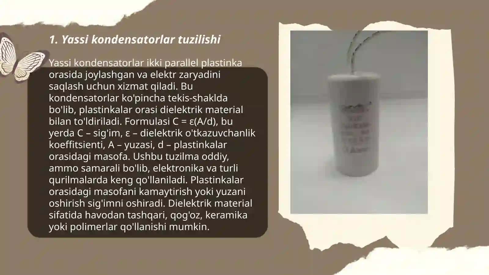 Yassi kondensatorlar tuzilishi 3
