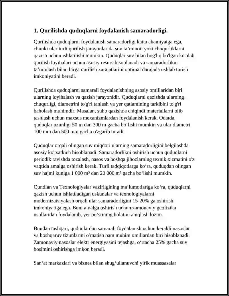 QUDUQLARNI ISHLATISH KOEFFITSIENTINI OSHIRISH MUAMMOLARI 3