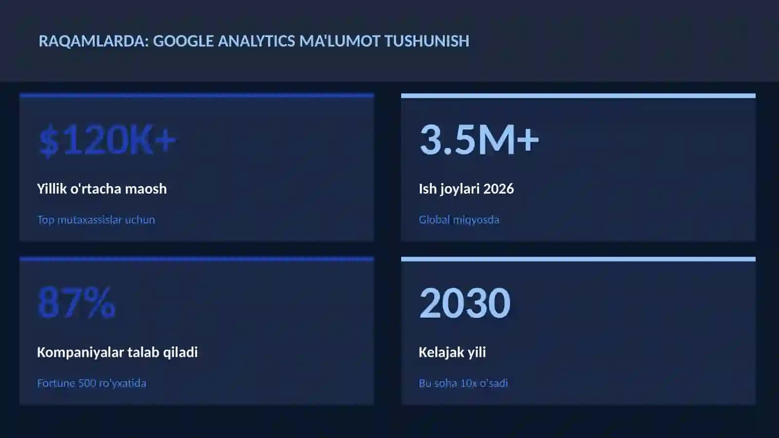 Google Analytics ma'lumot tushunish 3