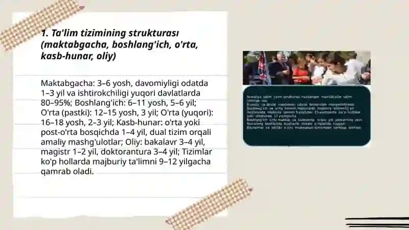 Iqtisodiy rivojlangan xorijiy davlatlarda ta'lim tizimi 3