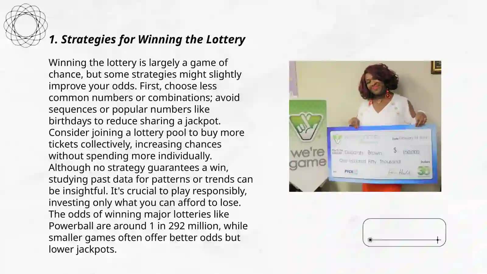 Strategies for Winning the Lottery 3