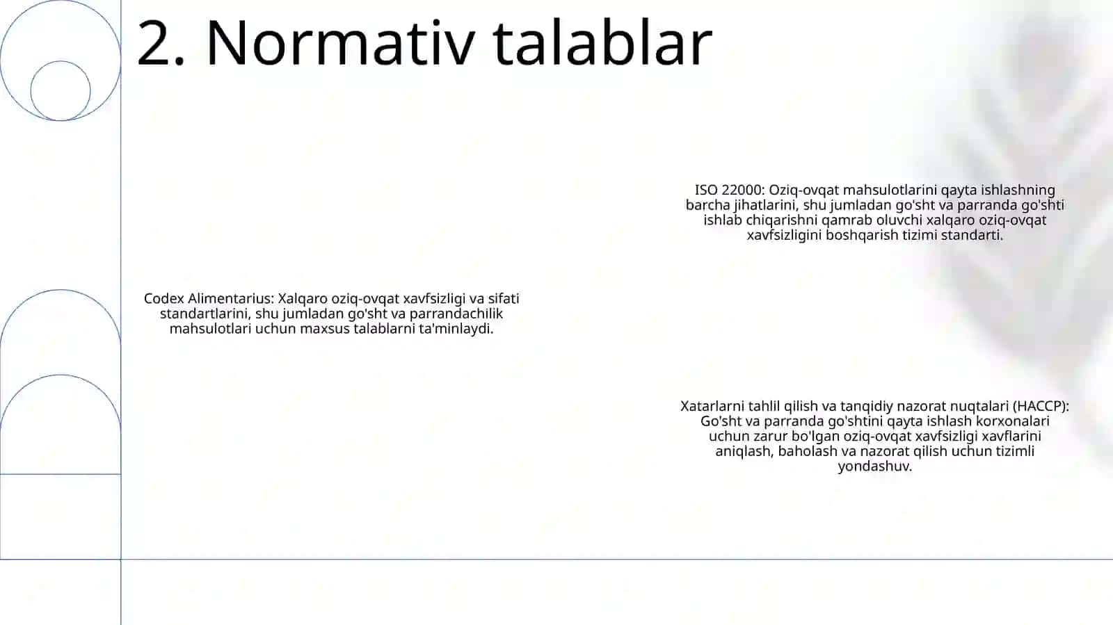 Go'sht Va Sut Maxsulotlariga Qôyiladigan Talablar 3