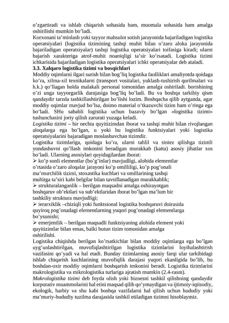Lоgistik Оpеrаtsiyalаr 3