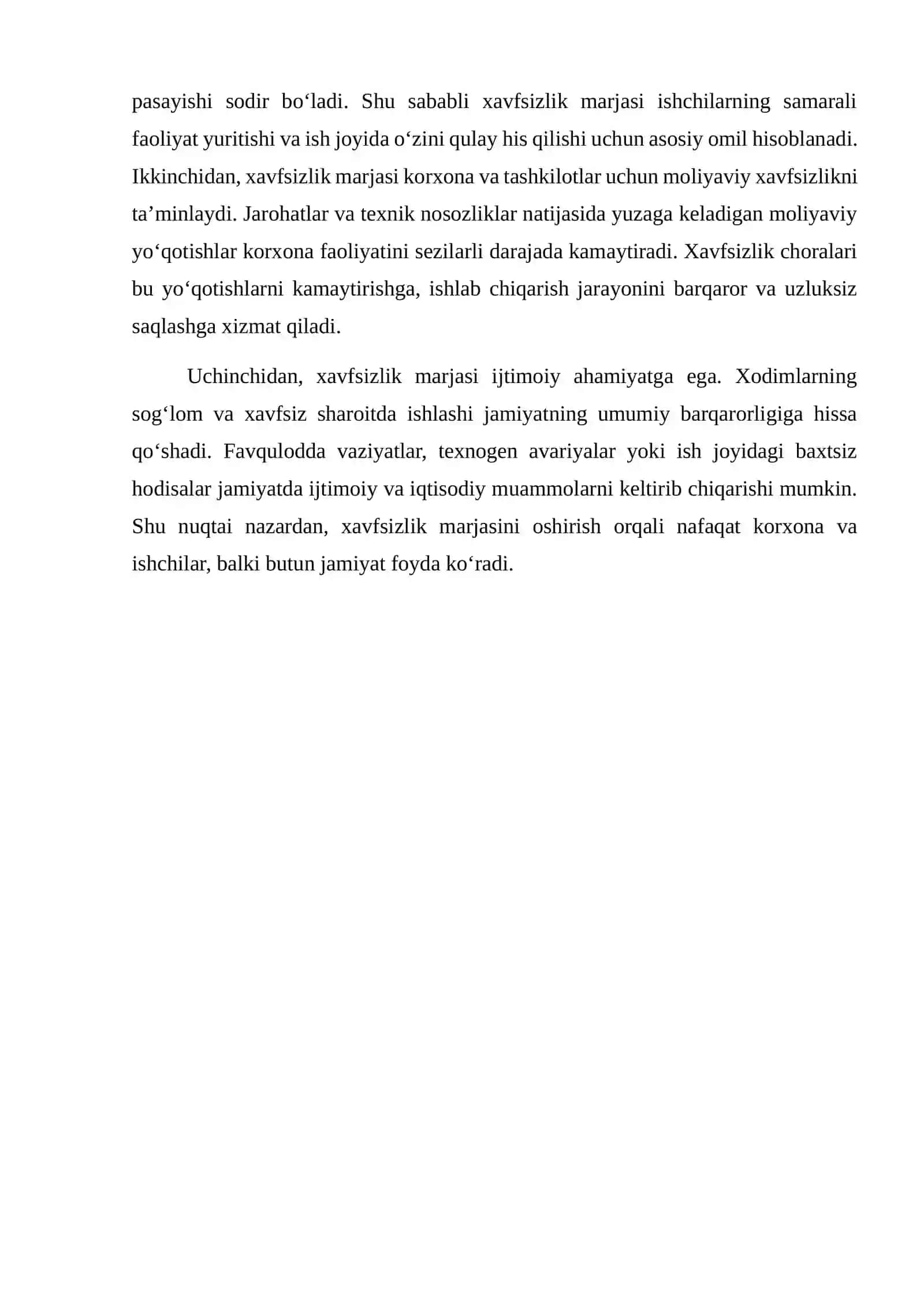 XAVFSIZLIK MARJASINING AHAMIYATI 3