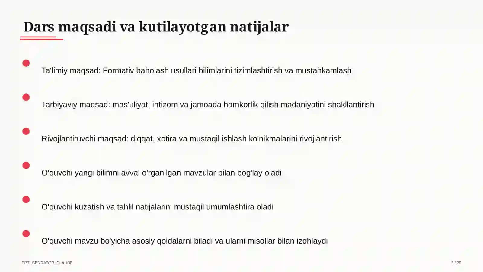 Formativ baholash usullari 3