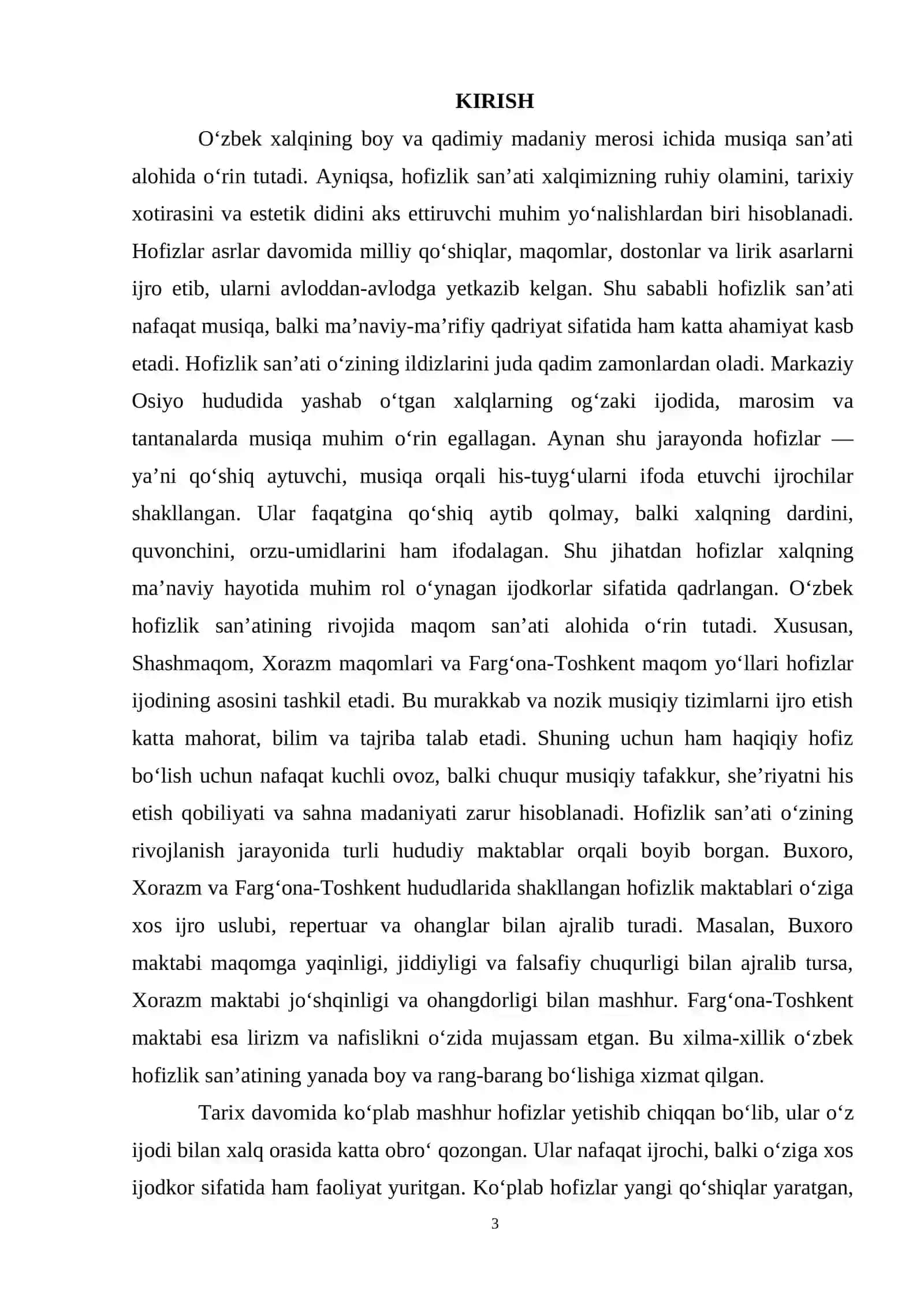 O'zbek hofizlari 3