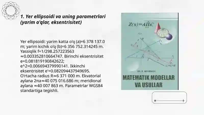 Yer ellipsoidi va uning parametrlari 3