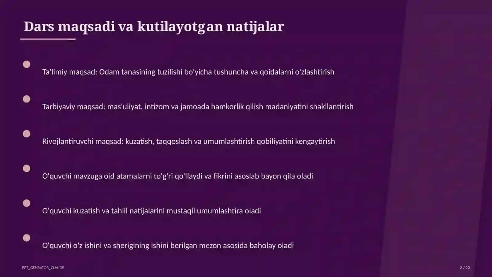 Odam tanasining tuzilishi (2-sinf) 3