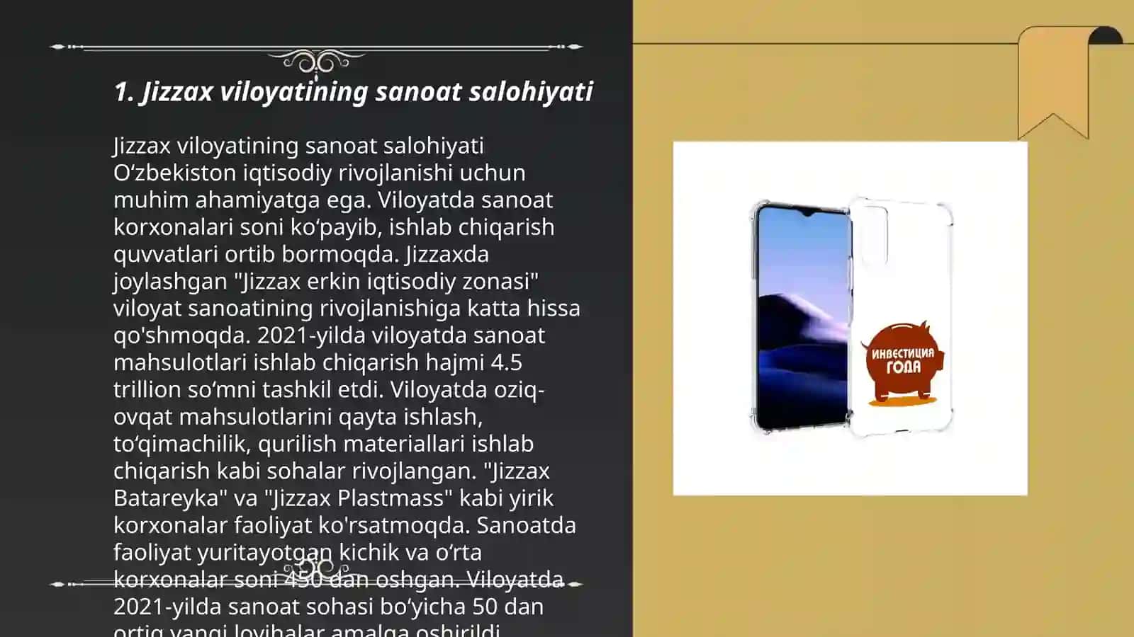 Jizzax viloyatining sanoat salohiyati 3