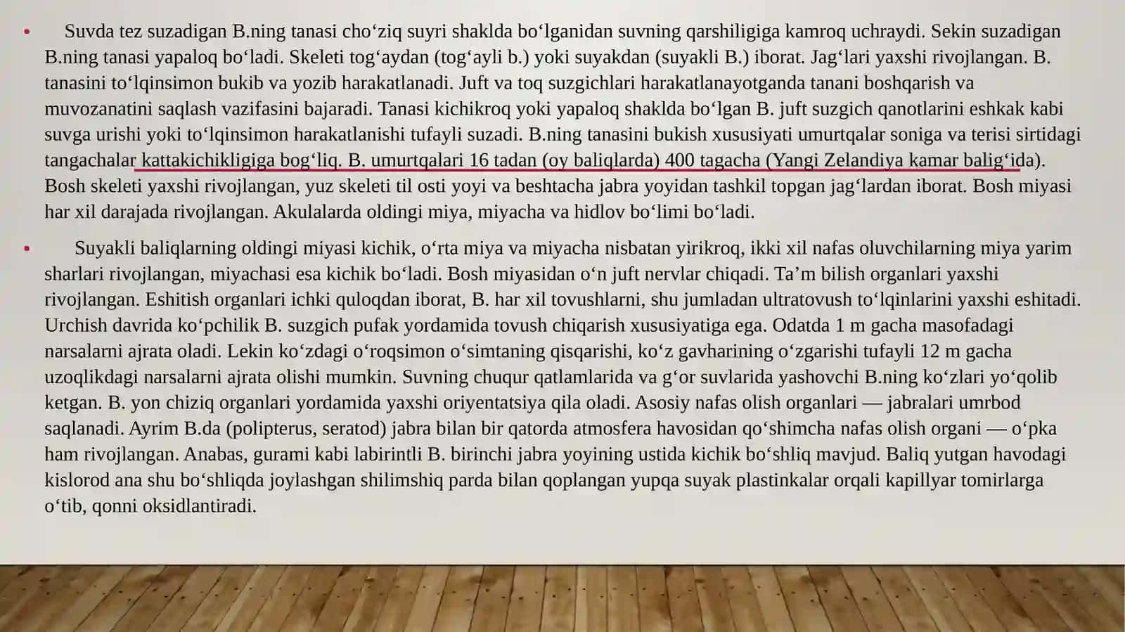 Baliqlar.Suyaklibaliqlarsinfi 3