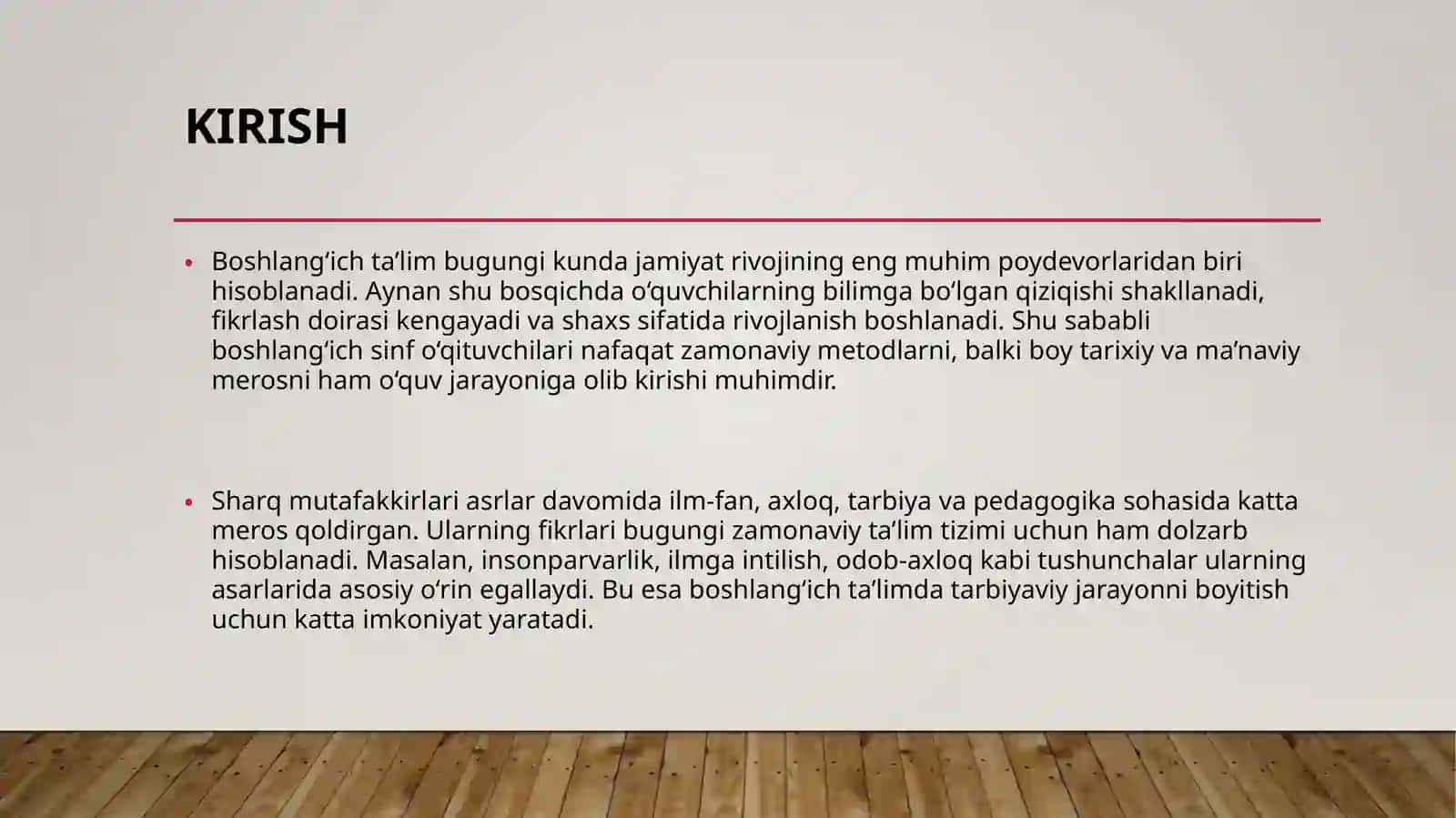 BOSHLANG‘ICH TA’LIM FANLARINI O‘QITILISH JARAYONIDA SHARQ MUTAFAKKIRLARI MEROSIDAN FOYDALANISH 3
