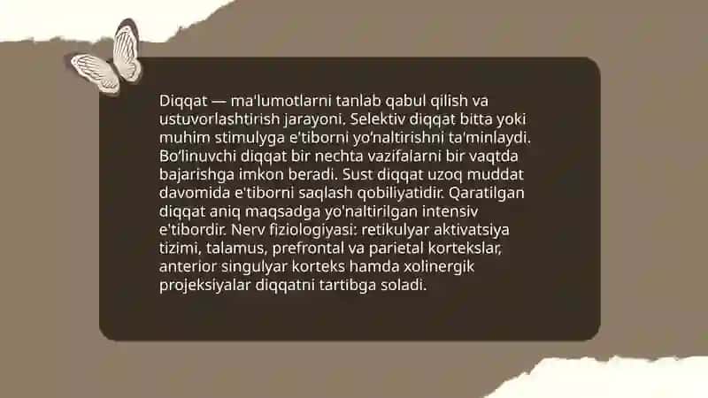 Diqqat va uning nerv fizioligik asoslari 3