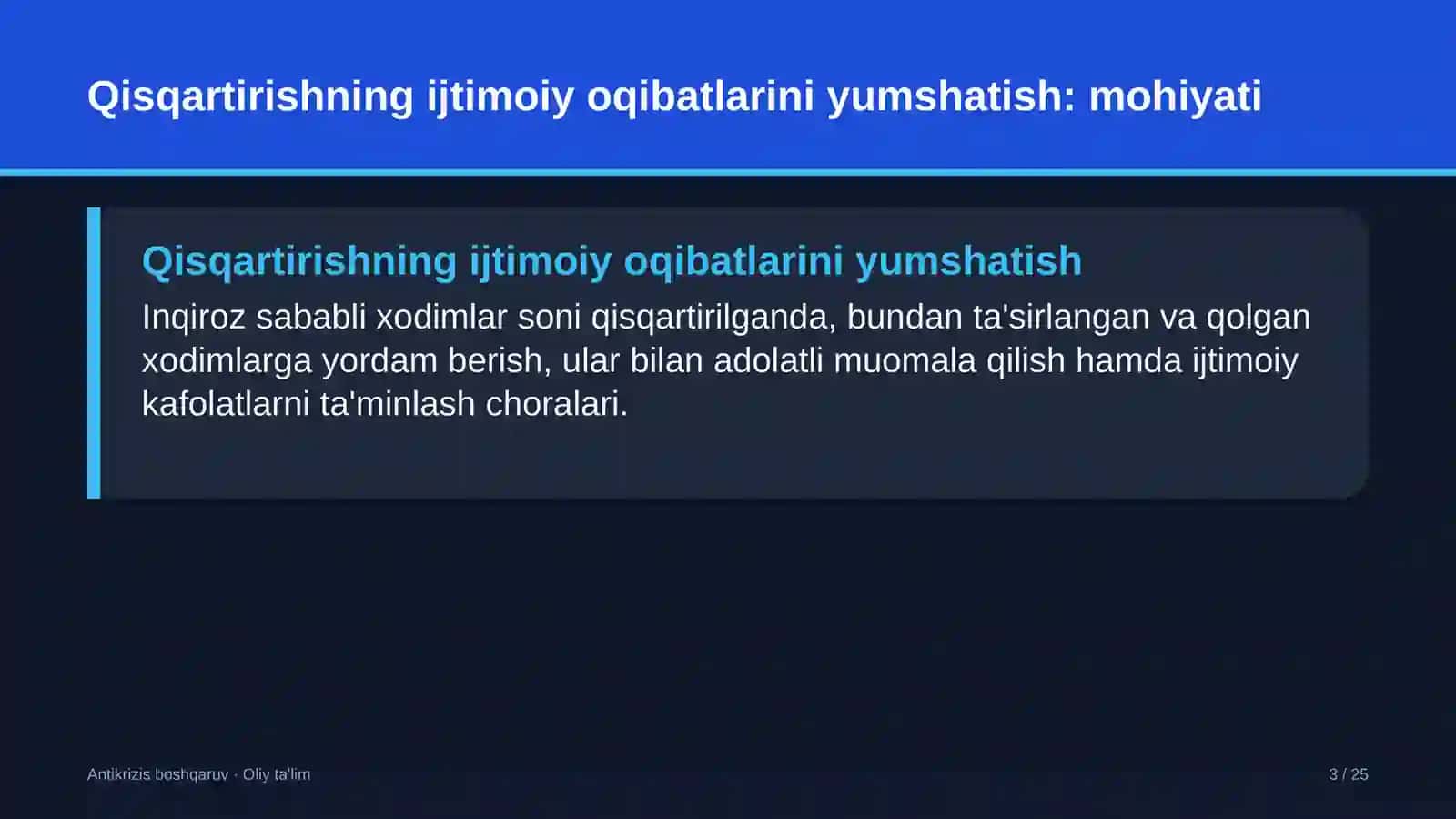 Xususiy banklarda xodimlarni qisqartirishning ijtimoiy oqibatlarini yumshatish 3