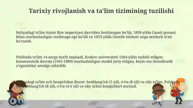 Italiya va Polsha ta'lim tizimining qiyosiy tahlili 3