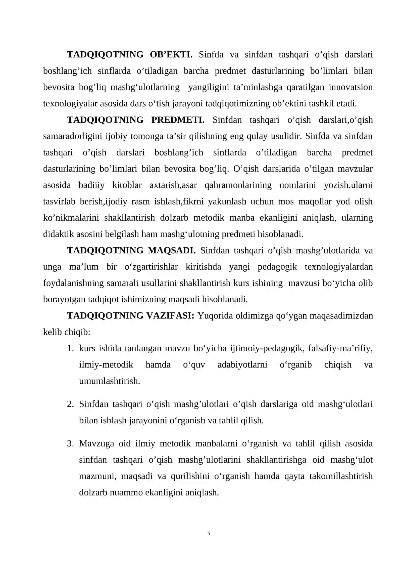 Sinfdan tashqari o’qish sifati va samaradorligini oshirish 3