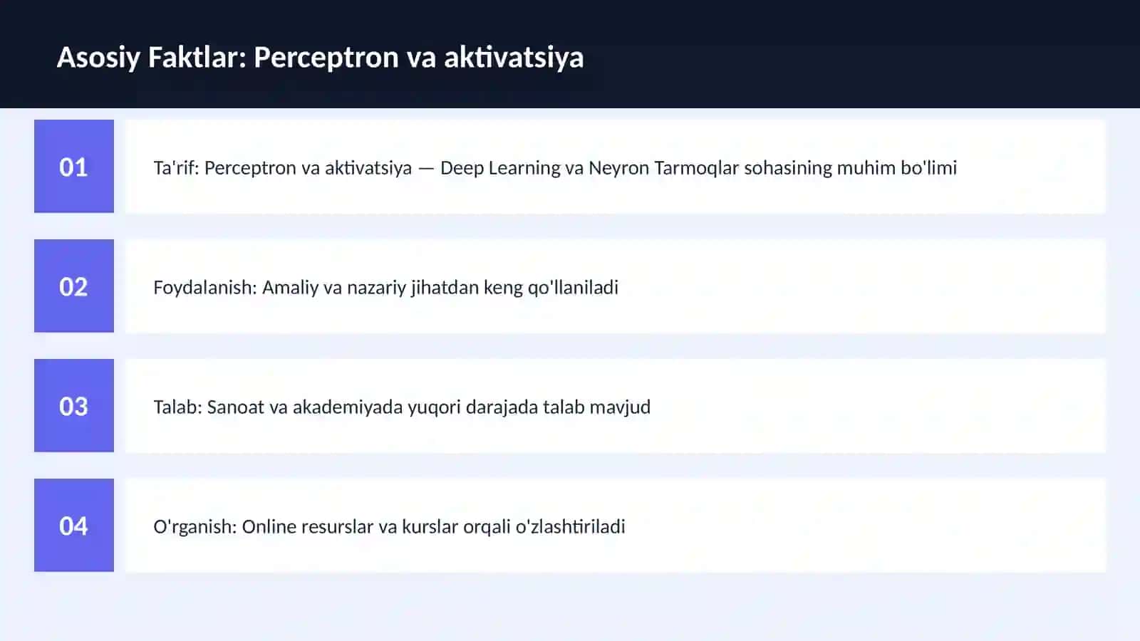 AI | DEEP LEARNING VA NEYRON TARMOQLAR 3