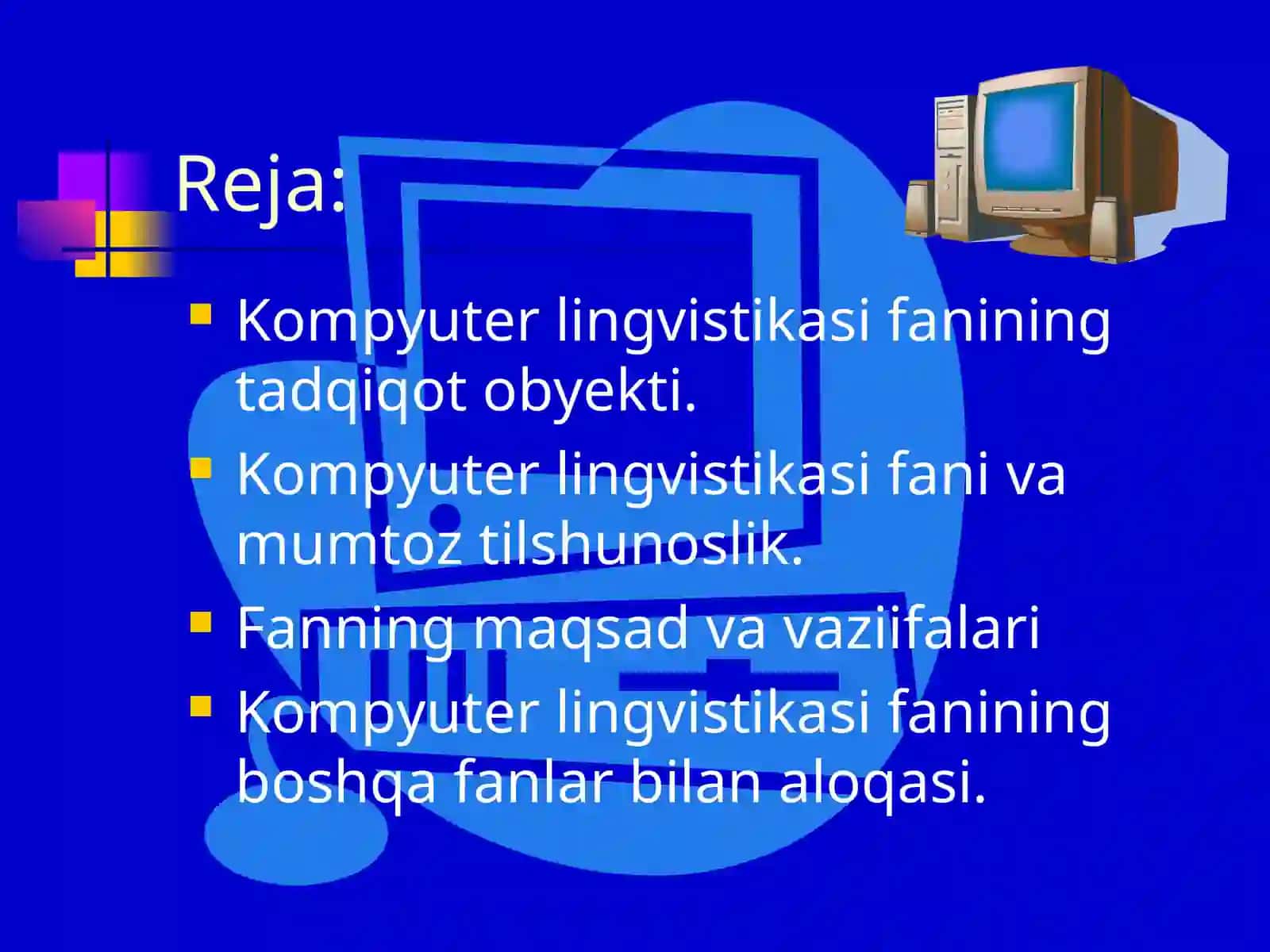 Kompyuter lingvistikasi taqdimoti 3