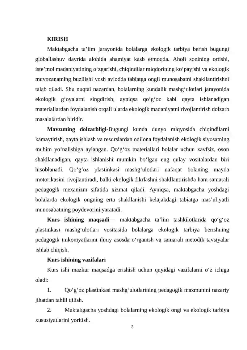 Qo’g’oz platinkasi mashg’ulotlarida ekologik tarbiya berish 3