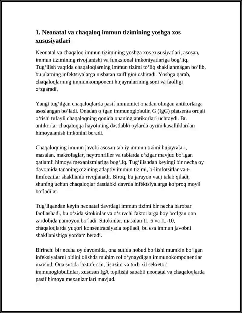 IMMUN TIZIMI YOSHGA QARAB O‘ZGARISH HUSUSIYATLARI 3
