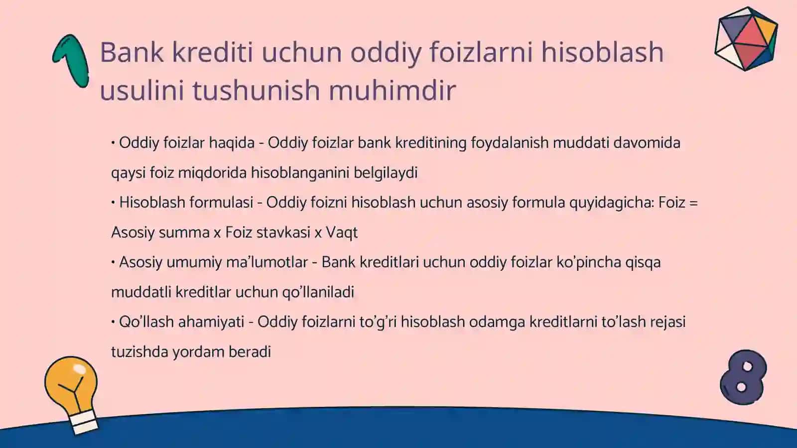 Oddiy foizlar usuli 3
