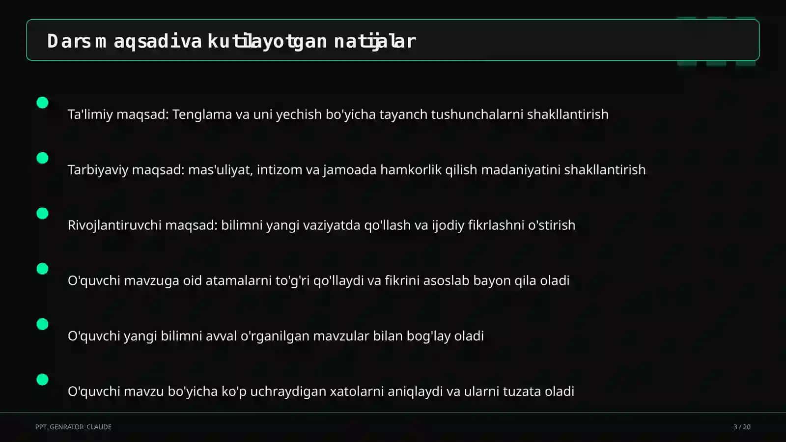 Tenglama va uni yechish (5-sinf) 3