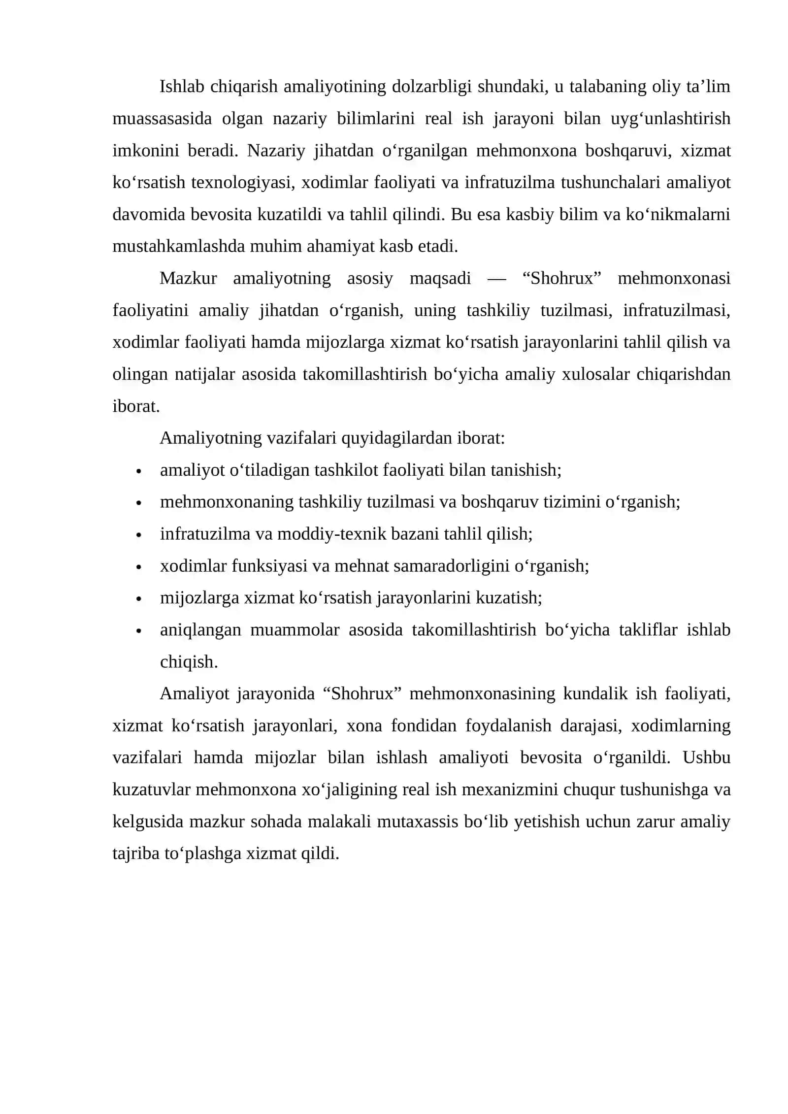 AMALIYOT O‘TILADIGAN TASHKILOT FAOLIYATINI O‘RGANISH VA KUZATISH 3
