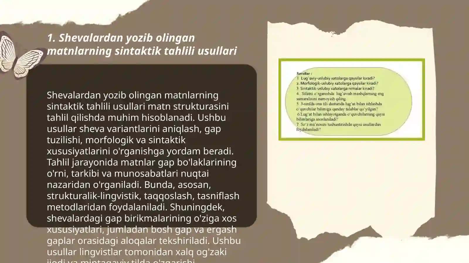 Shevalardan yozib olingan matnlarning sintaktik tahlilbamalga oshirish 3