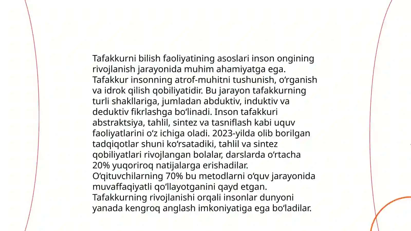 Tafakkurni bilish faoliyatining asoslari 3