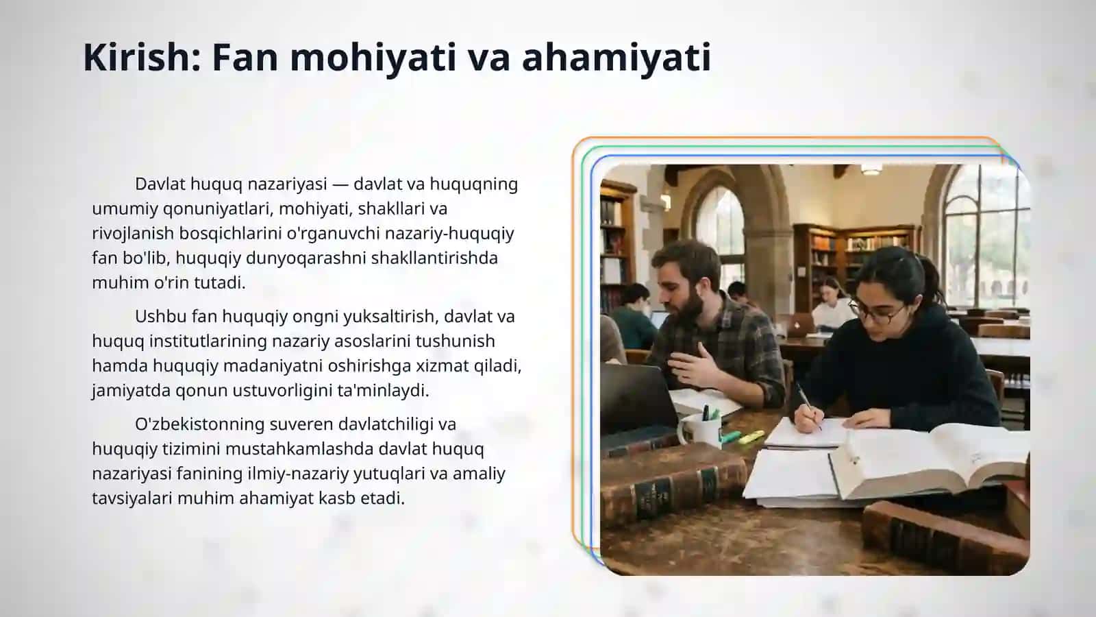 Davlat huquq nazaryasi umumnazariy fan. 3