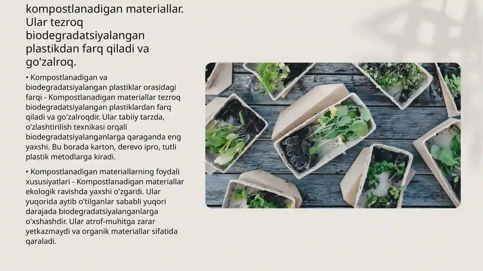 Bioplastik va Kompostlanadigan Materiallar 3
