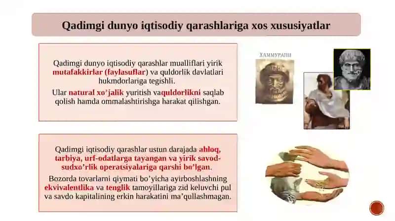 Qadimgi Dunyo Iqtisodiy Qarashlari 3
