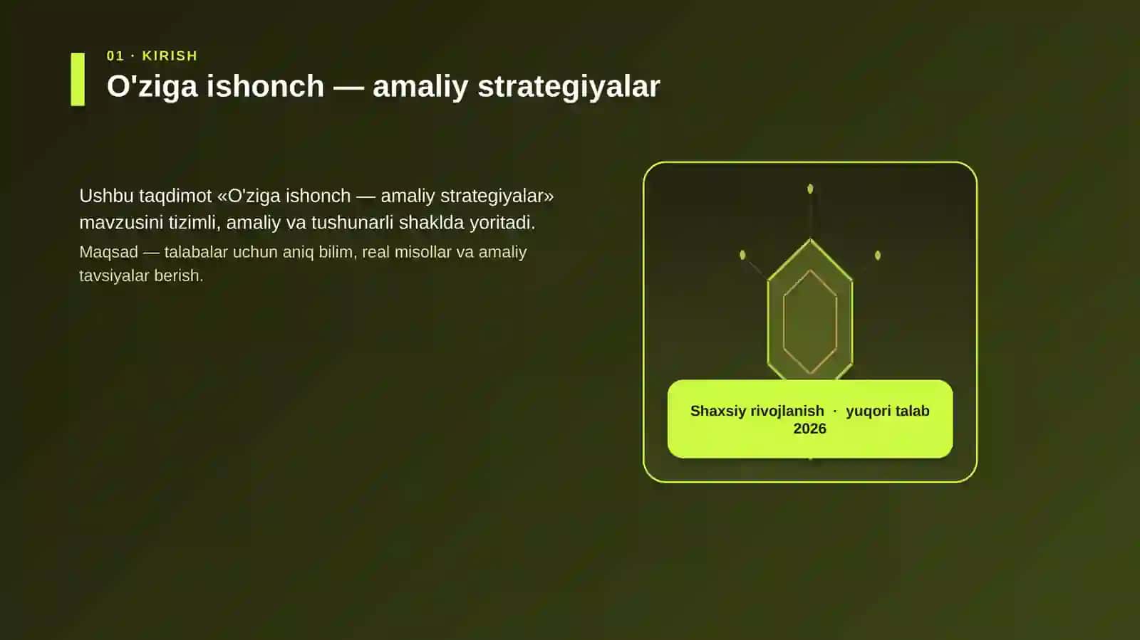 O'ziga ishonch — amaliy strategiyalar 3