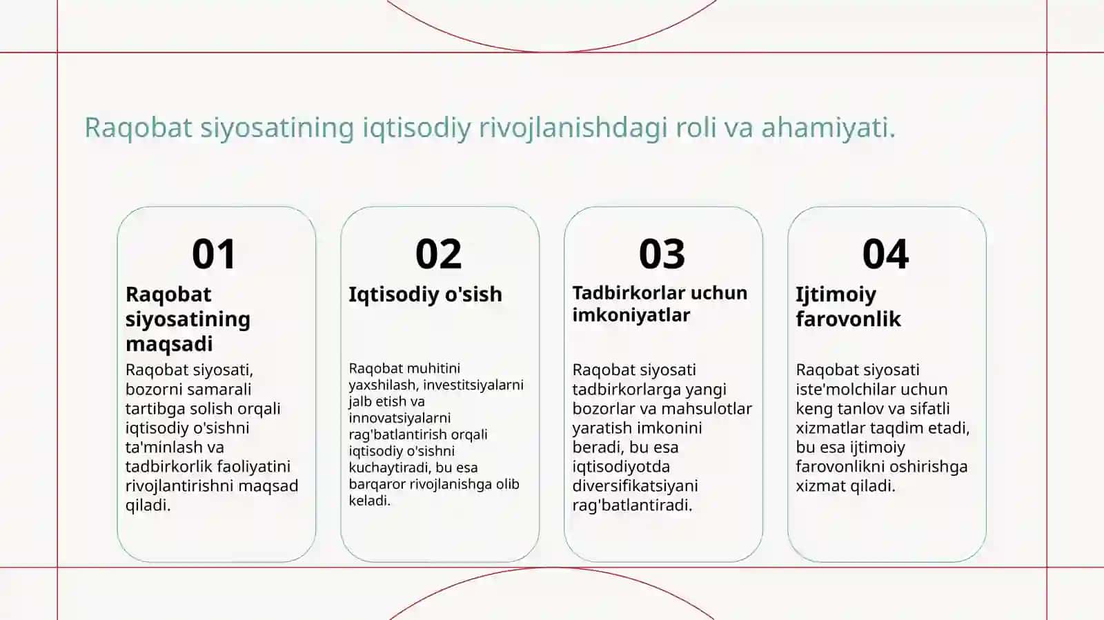 Raqobat siyosati va mamlakatda raqobat muxitini shakllantrish yoʻllari 3