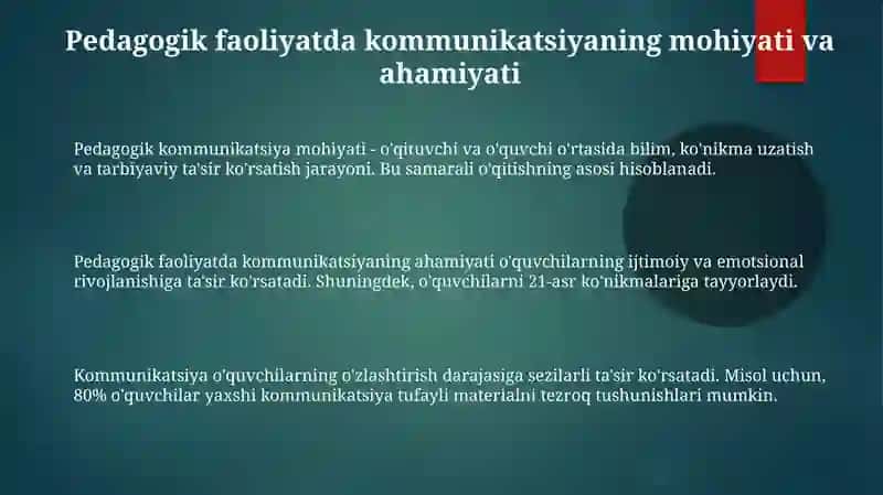 Pedagogik faoliyatda muloqot 3