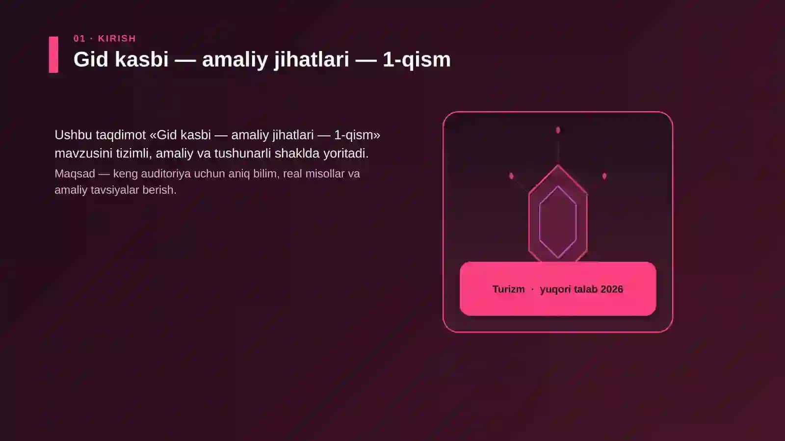 Gid kasbi — amaliy jihatlari — 1-qism 3